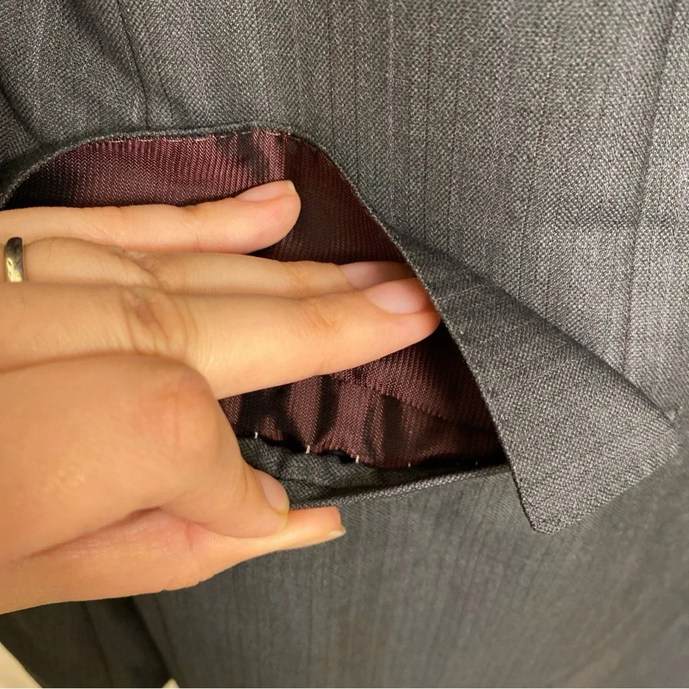 ermenegildo zegna blazer 56L Gray 100% Wool Wedding Formal Men’s